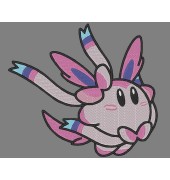 Kirby Sylveon Pokemon Embroidery Design